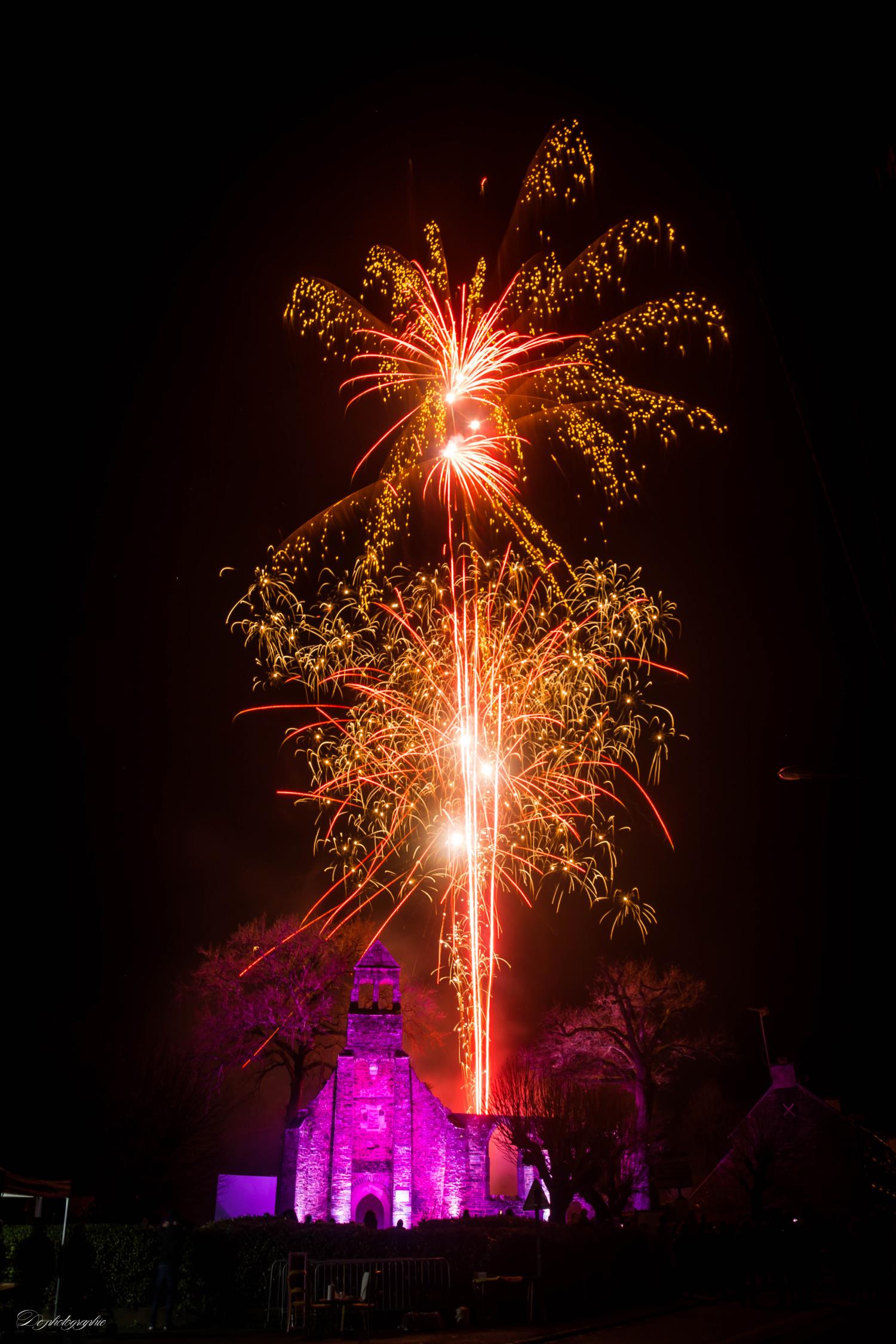 Feu d'artifice -  Eclairage Vestiges et Feu d´artifice  