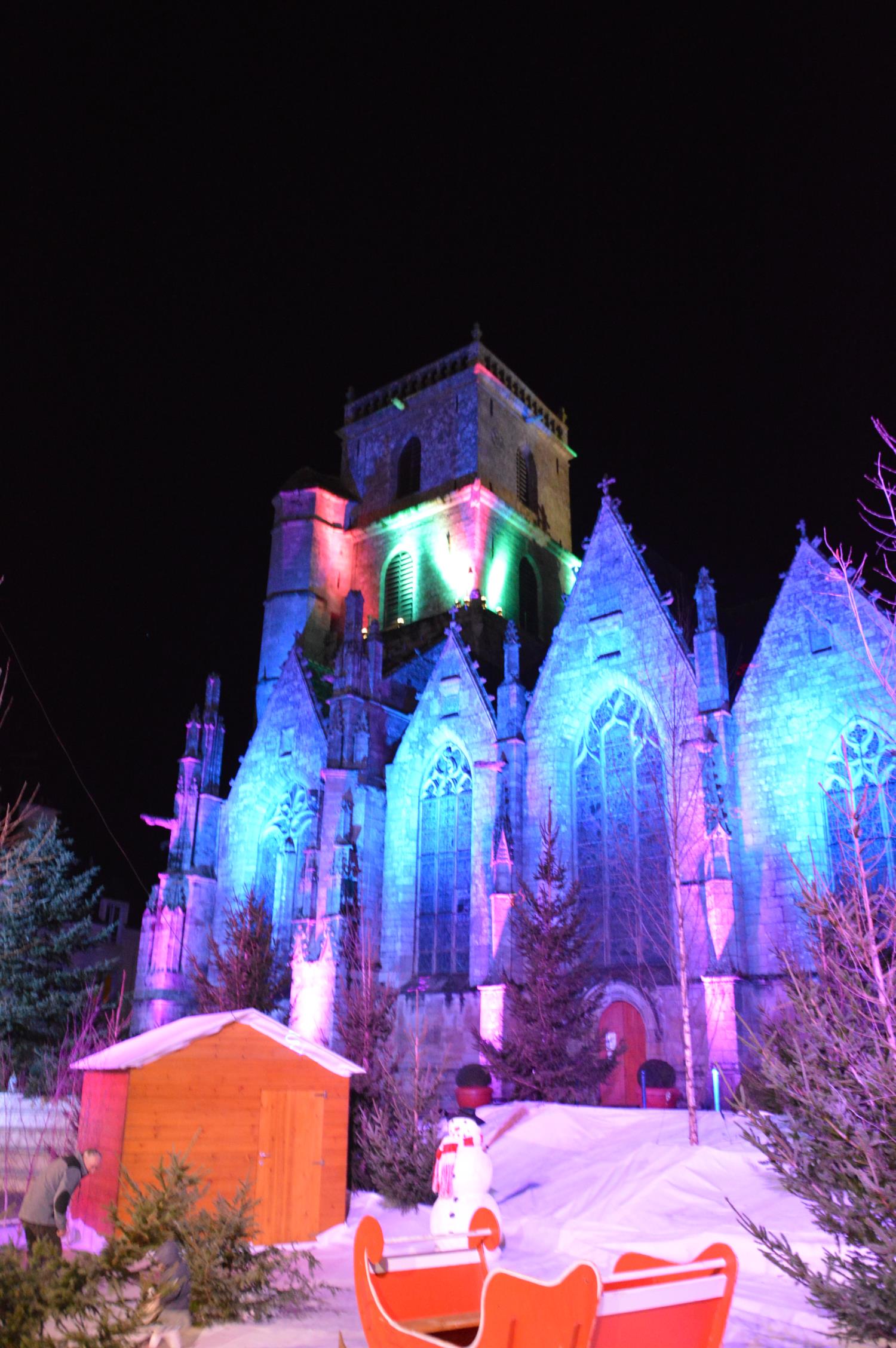 Feu d'artifice -  Mise en lumière Eglise 